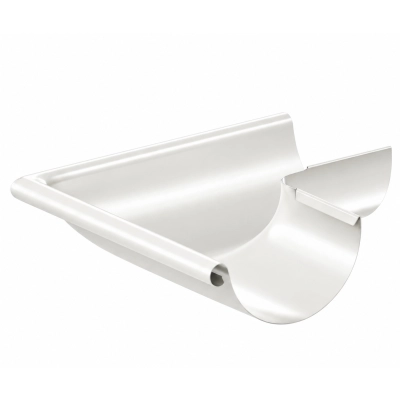 Narożnik zewnętrzny KROP STAL Ø125 mm 135° – biały RAL 9010
